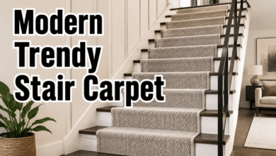 modern trendy stair carpet