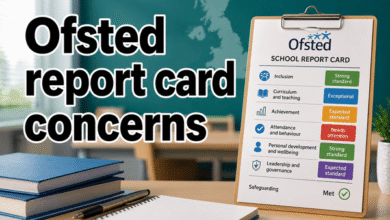 ofsted report card concerns