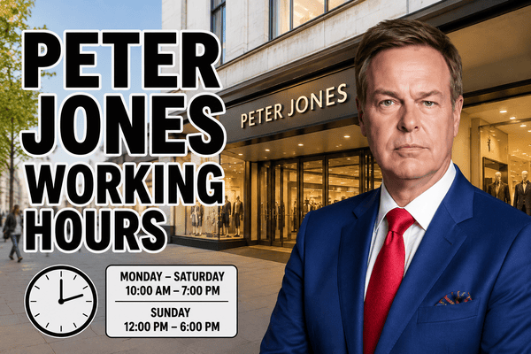 peter jones working hours
