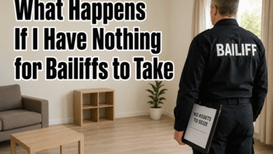 what happens if i have nothing for bailiffs to take
